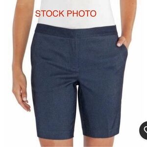 Mario Serrani Dark Blue Women’s flat front shorts